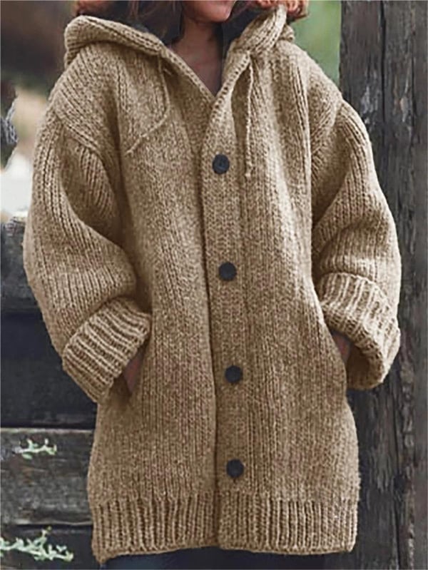 Cozy Women's Oversized Hooded Sweater Cardigan
