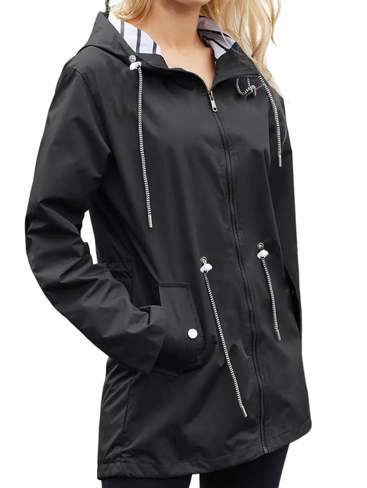 Waterproof Women's Autumn Parka Coat with Hood - VogeLuxe
