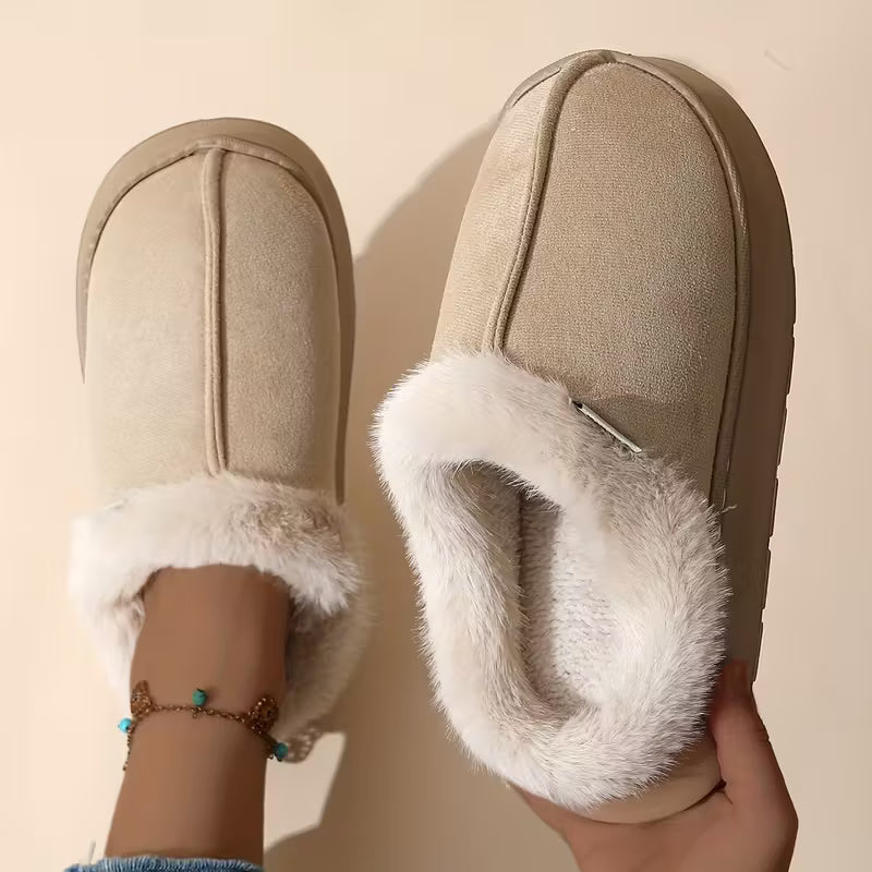 Cozy Women's Fleece Slippers - Soft Warm Winter Shoes - VogeLuxe