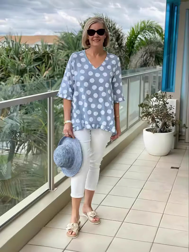 Classic Floral Blouse for Ladies