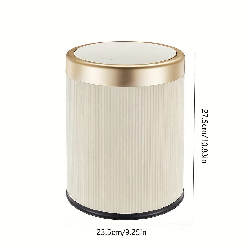 Premium Round Waste Basket | Touch-Top Kitchen Trash Can