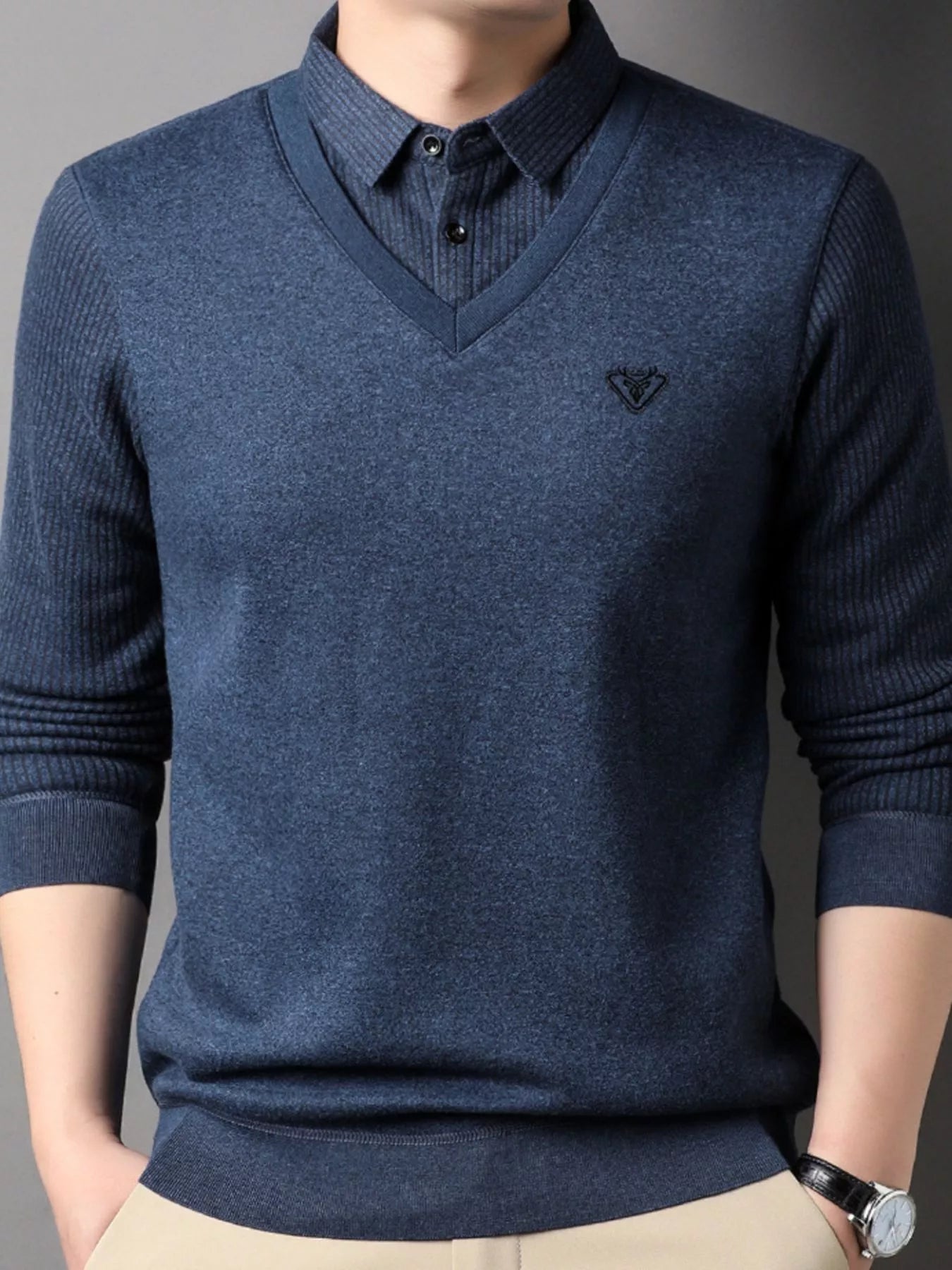 Big Size Crew Neck Casual Sweater Top - VogeLuxe