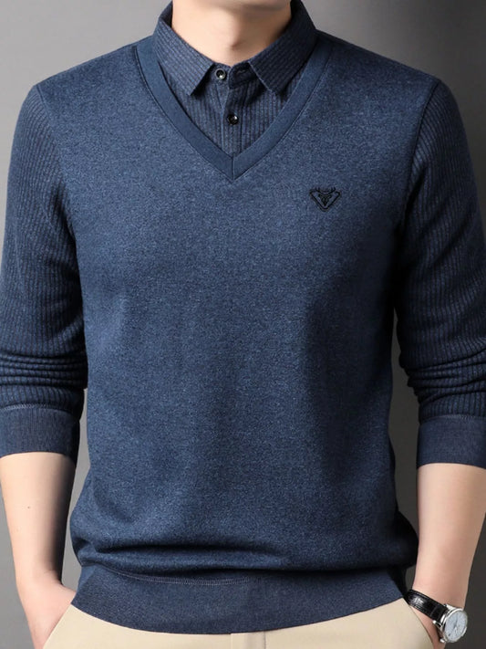Big Size Crew Neck Casual Sweater Top - VogeLuxe