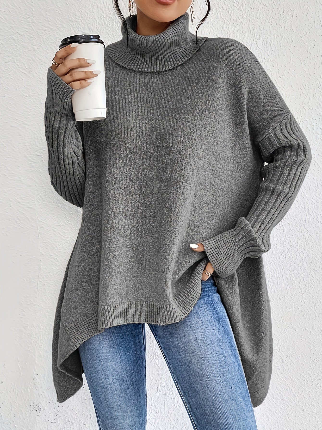 Relaxed Fit Women's Long Sleeve Sweater