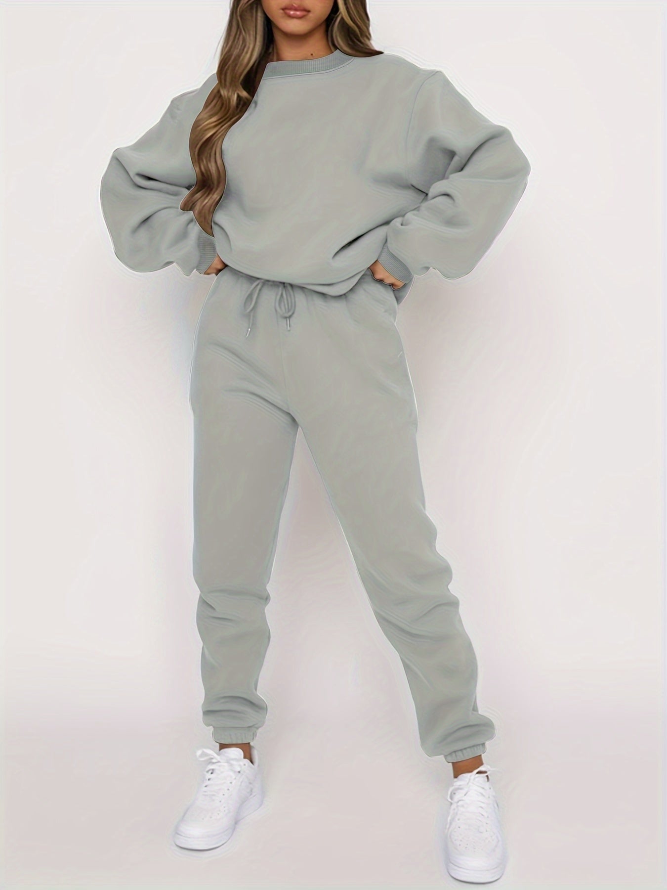 Comfy Women's Lounge Long Sleeve Sweater Jogger Set