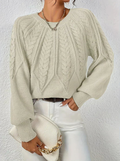 Soft Cable Knit Women's Raglan Sweater