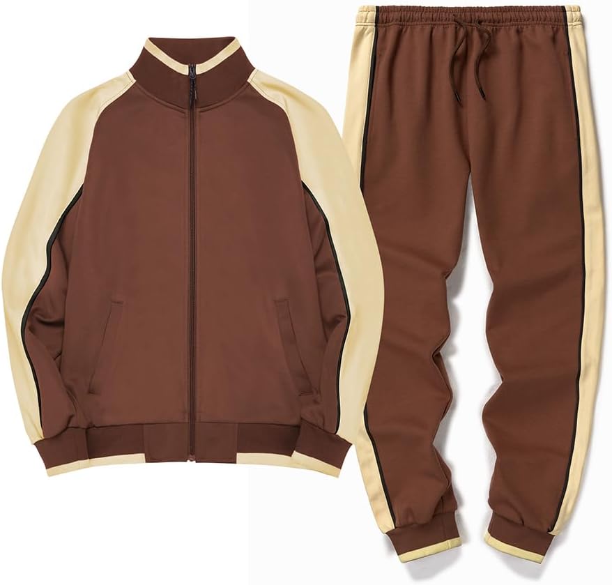 Sporty 2-Piece Mens Tracksuit with Striped Design