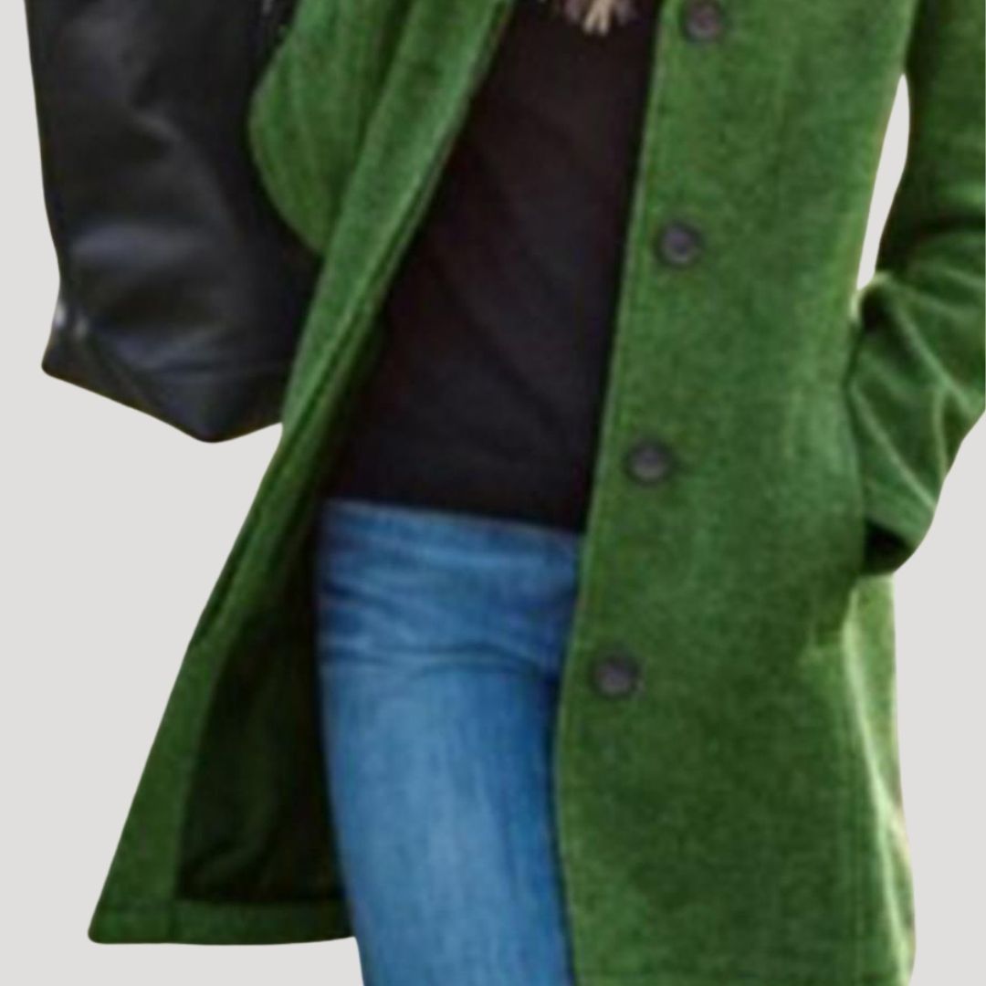 Luxurious Ladies Wool Coat - Traditional Button Front