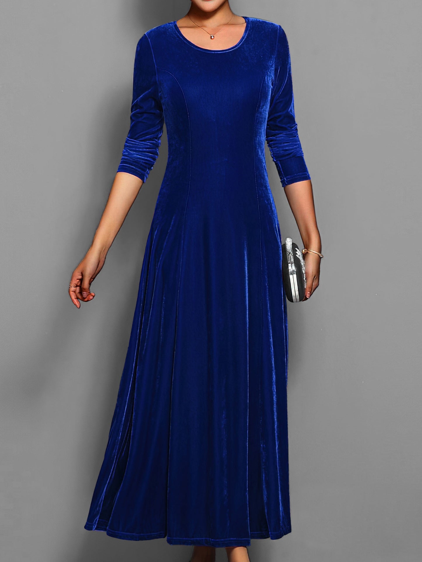 Elegant Classic Fit Women's Long Sleeve Evening Dress