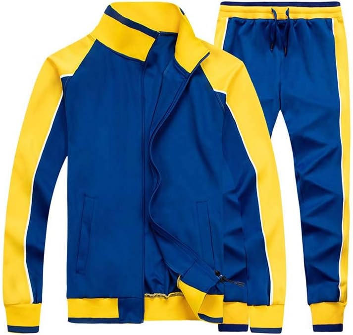 Sporty 2-Piece Mens Tracksuit with Striped Design