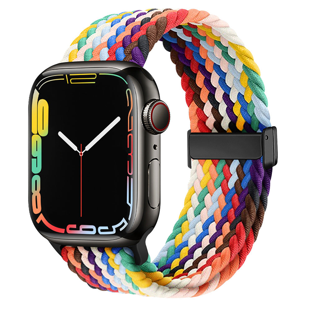 Stylish Braided Nylon Magnetic Closure Strap