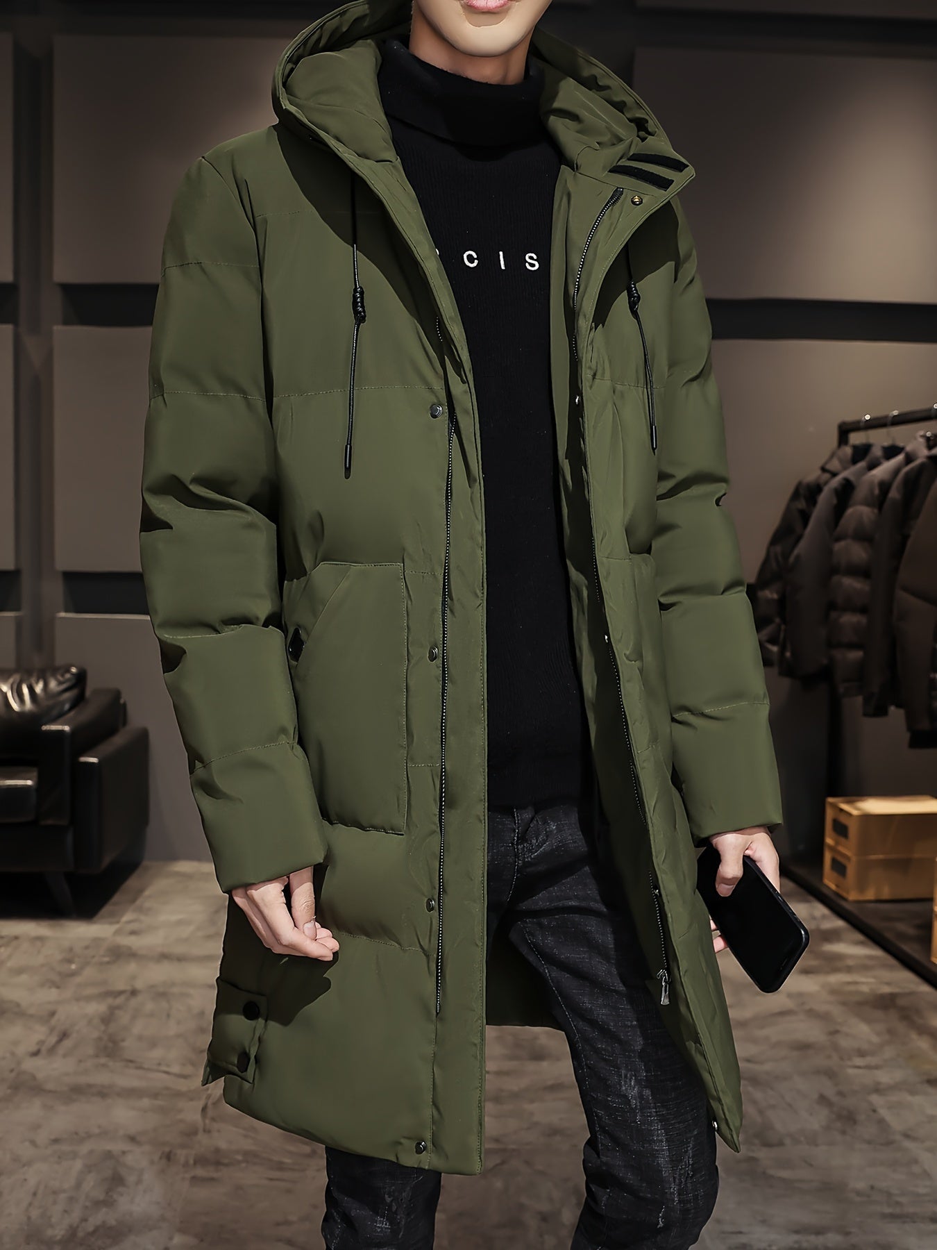 Warm Waterproof Mens 2 Piece Hooded Jacket