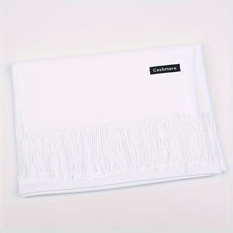 Cozy Plain Cashmere Feel Winter Scarf