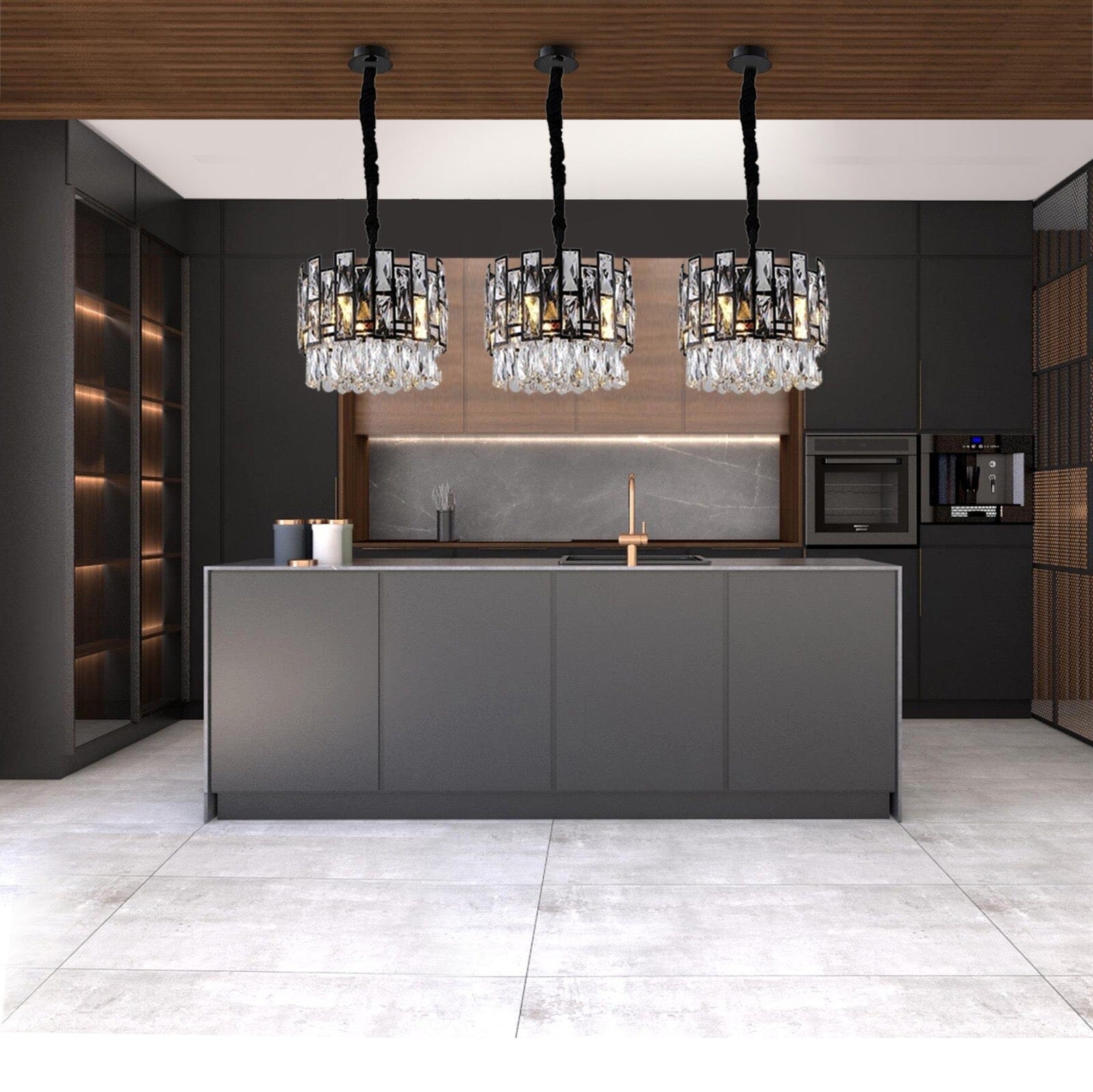 Luxury Glass Pendant Light with LED Stainless Steel - VogeLuxe