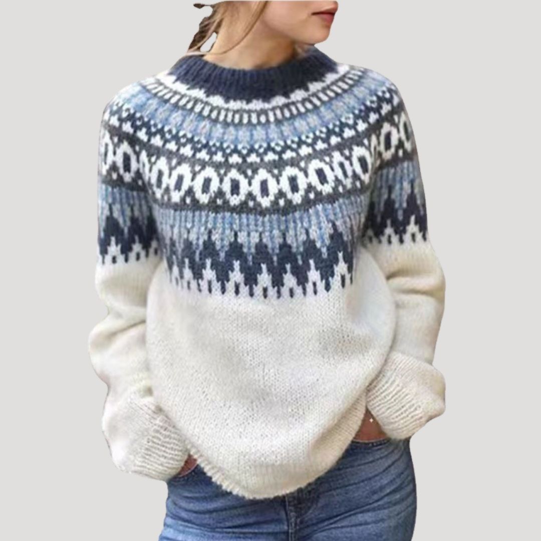 Cozy Women's Cable Knit Sweater – Ultra Warm Design - VogeLuxe