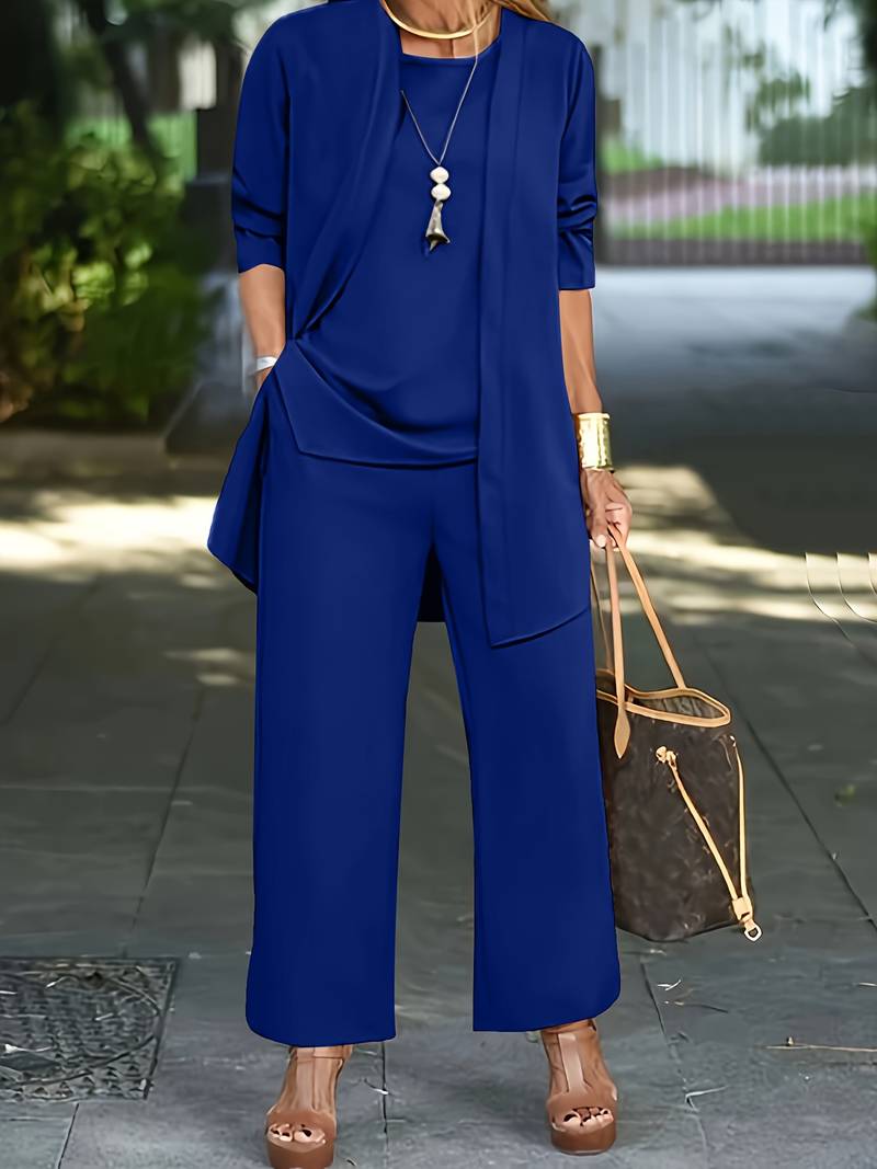 Soft Cozy Women's Lounge Pant Set with Cardigan