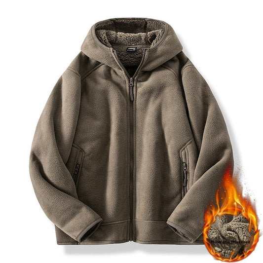 Warm Men's Winter Fleece Jacket Thick Coat - VogeLuxe
