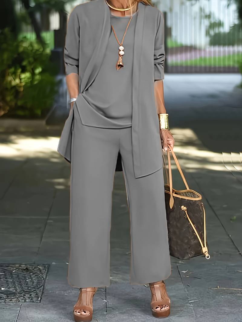 Soft Cozy Loungewear Set for Women with Cardigan and Pants