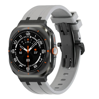 Stylish Butterfly Buckle Silicone Strap For Samsung Watch