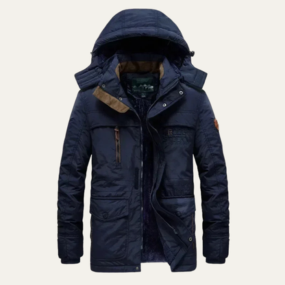 VogeLuxe | Men’s Winter Parka Jacket with Adjustable Hood