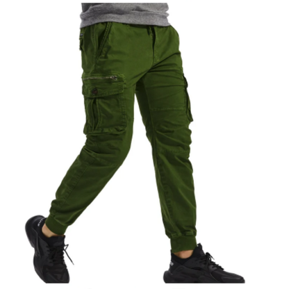 Comfortable Mens Hiking Cargo Pants with Elastic Waist