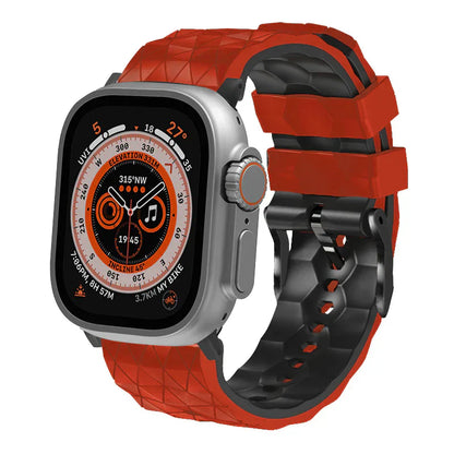Durable Dual Tone Sports Apple Watch Silicone Strap