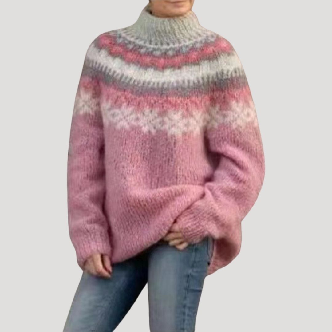Cozy Women's Cable Knit Sweater – Ultra Warm Design