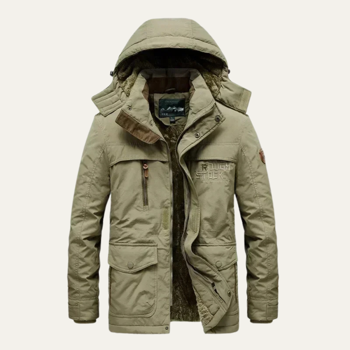 VogeLuxe | Men’s Winter Parka Jacket with Adjustable Hood
