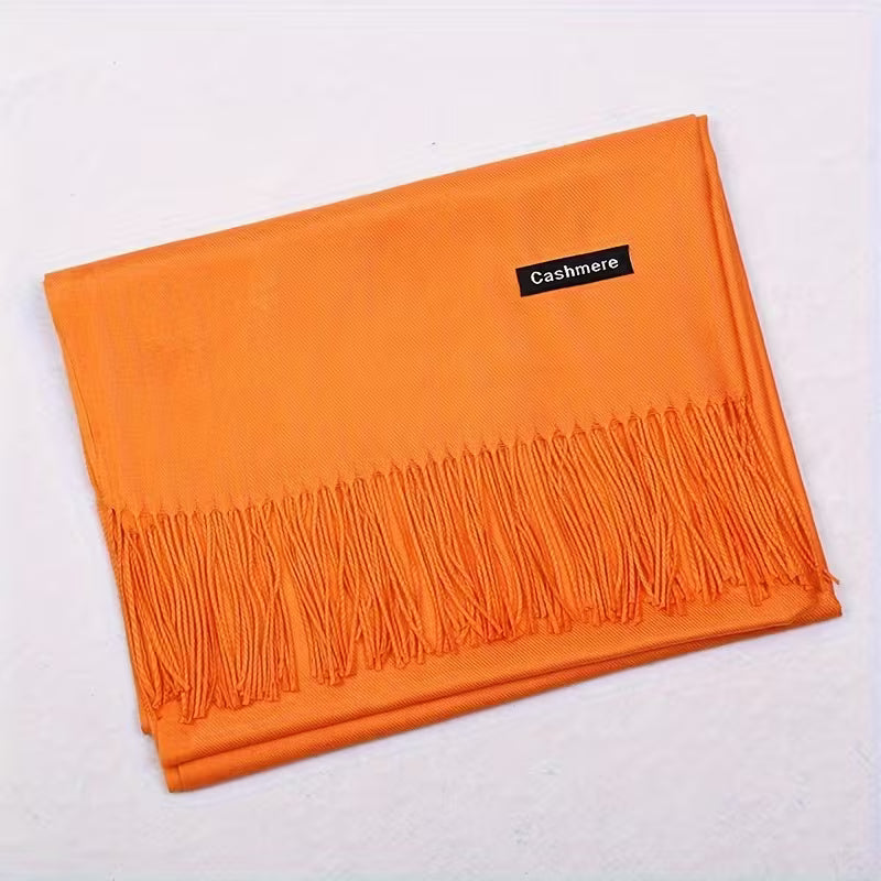 Cozy Plain Cashmere Feel Winter Scarf - VogeLuxe