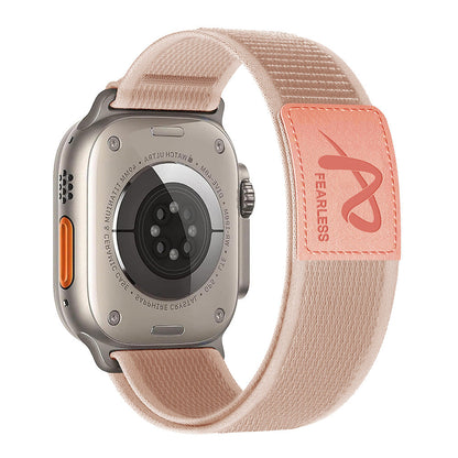 Durable Nylon Band with Leather Patch for Apple Watch