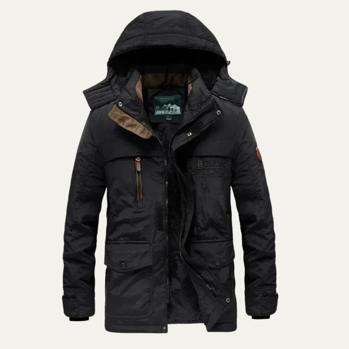 VogeLuxe | Men’s Winter Parka Jacket with Adjustable Hood