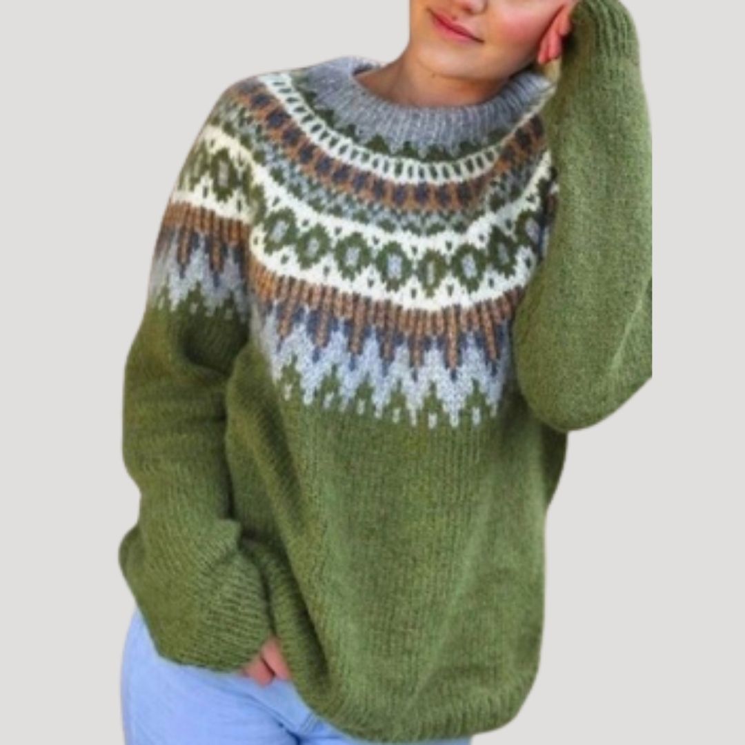Cozy Women's Cable Knit Sweater – Ultra Warm Design
