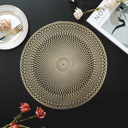 Circular Pattern Vinyl Table Mats | Durable Heat Proof Placemats