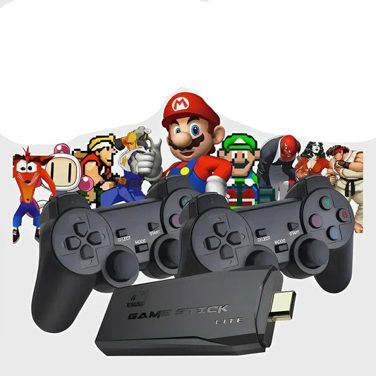 Classic Gaming Console 64GB Bundle With 2 Pads - VogeLuxe