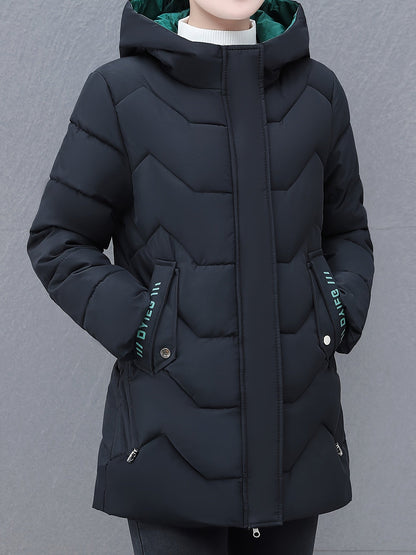 Cozy Long Puffer Jacket For Women With Hood - VogeLuxe