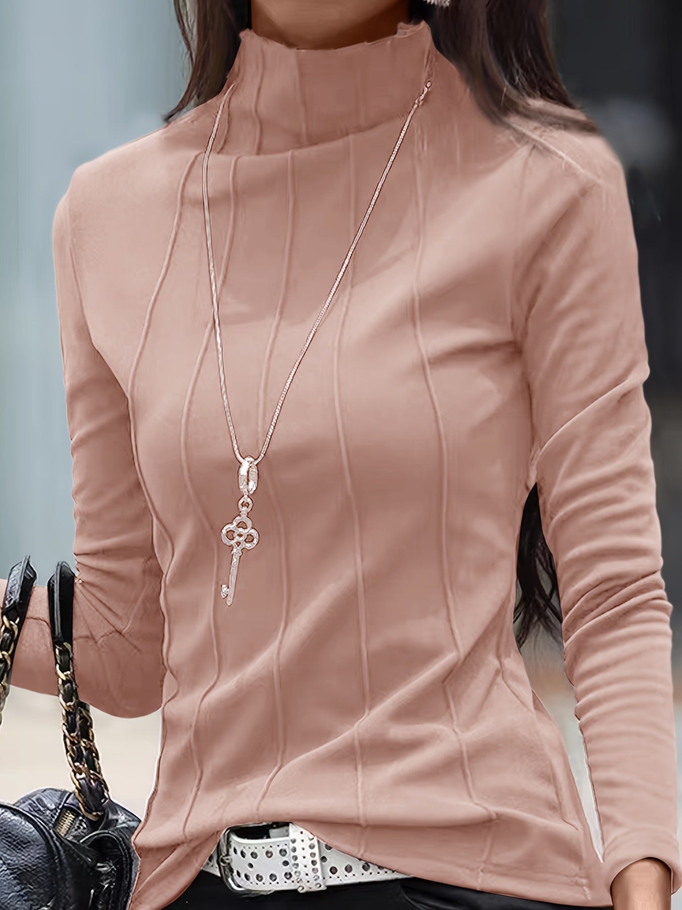 Women's Classic Crew Neck Winter Sweater Top