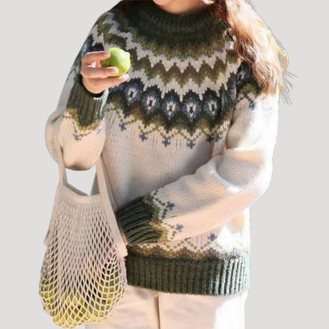 Cozy Women's Cable Knit Sweater – Ultra Warm Design