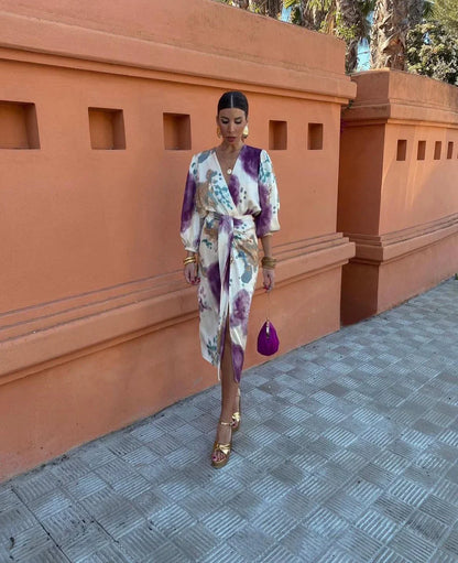 Beautiful Floral Women's Skirt Blouse Set - VogeLuxe