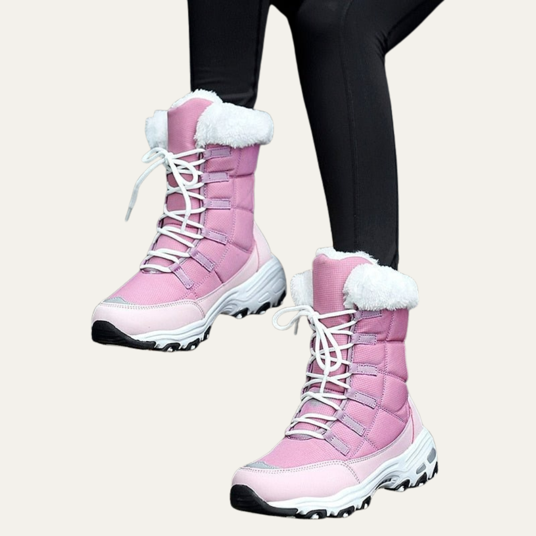 VogeLuxe | Women’s Insulated High Top Winter Boot with Faux Fur Collar