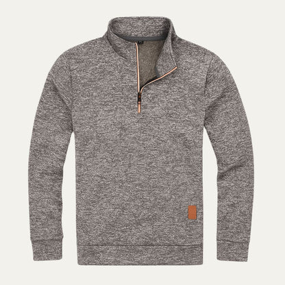 VogeLuxe | Men’s Quarter Zip Mock Collar Sweatshirt