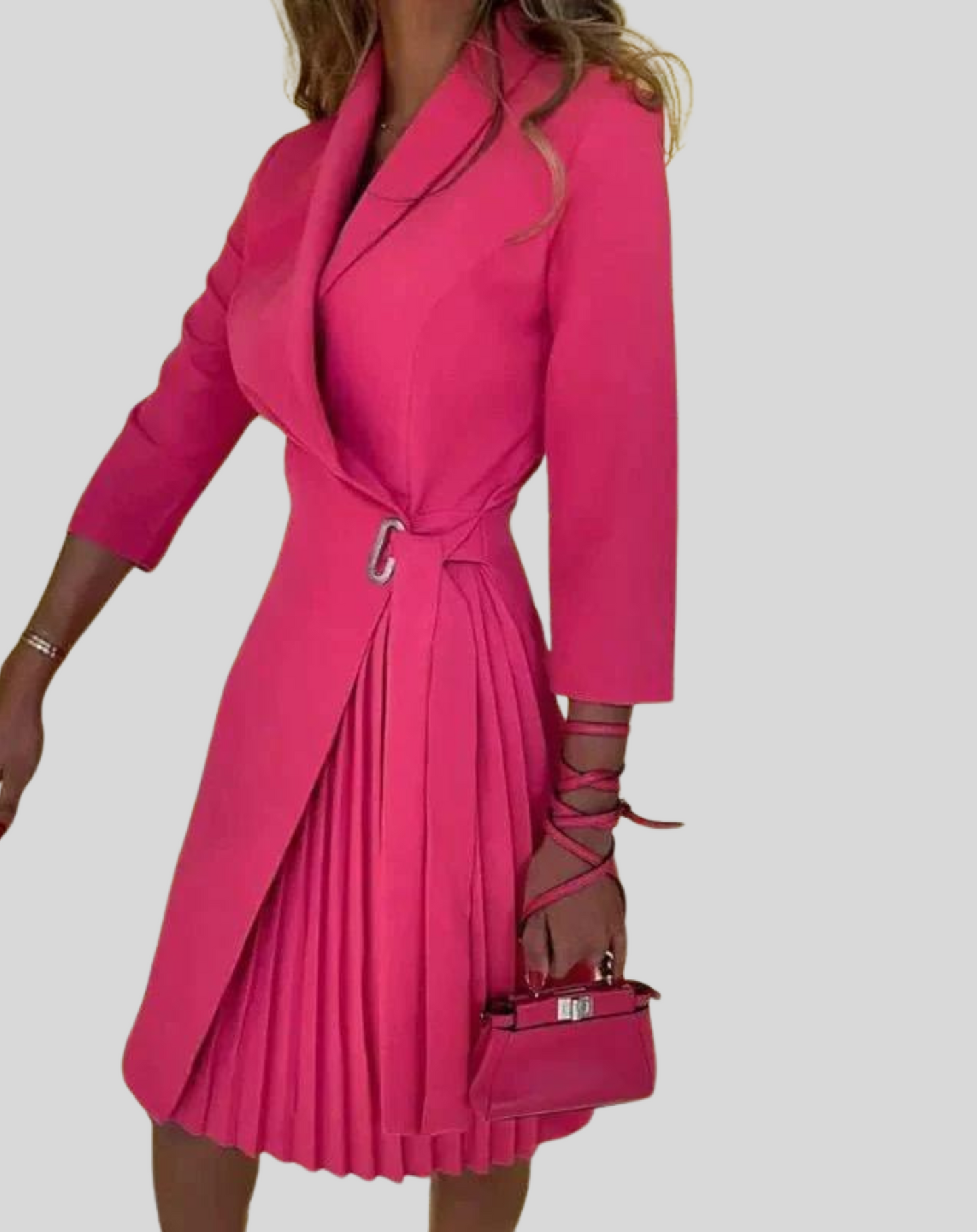 Colorful Belted Women's Shift Dress