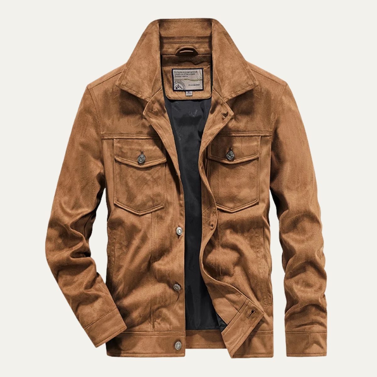 VogeLuxe | Men’s Textured Suede Trucker Jacket
