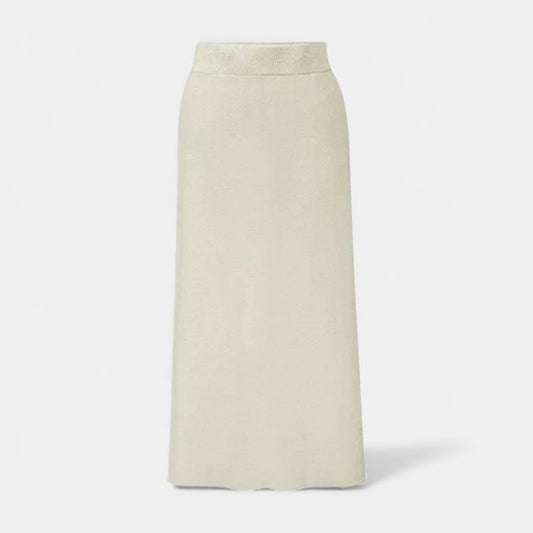Warm Wool Flared Midi Skirt for Women - VogeLuxe