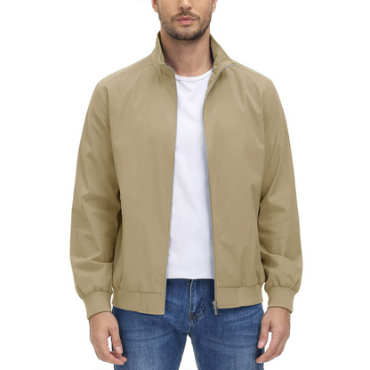 VogeLuxe | Men’s Minimalist Zip Front Blouson Jacket