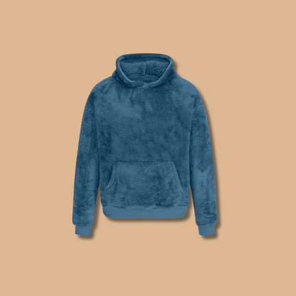 Warm Fuzzy Mens Hoodie with Big Pocket