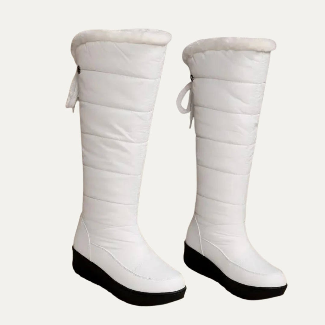 VogeLuxe | Women’s Puffy Winter Boots with Faux Fur Collar