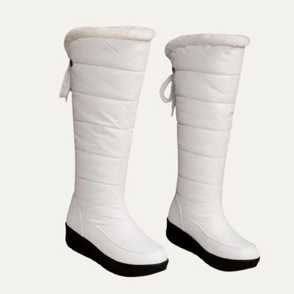 VogeLuxe | Women’s Puffy Winter Boots with Faux Fur Collar
