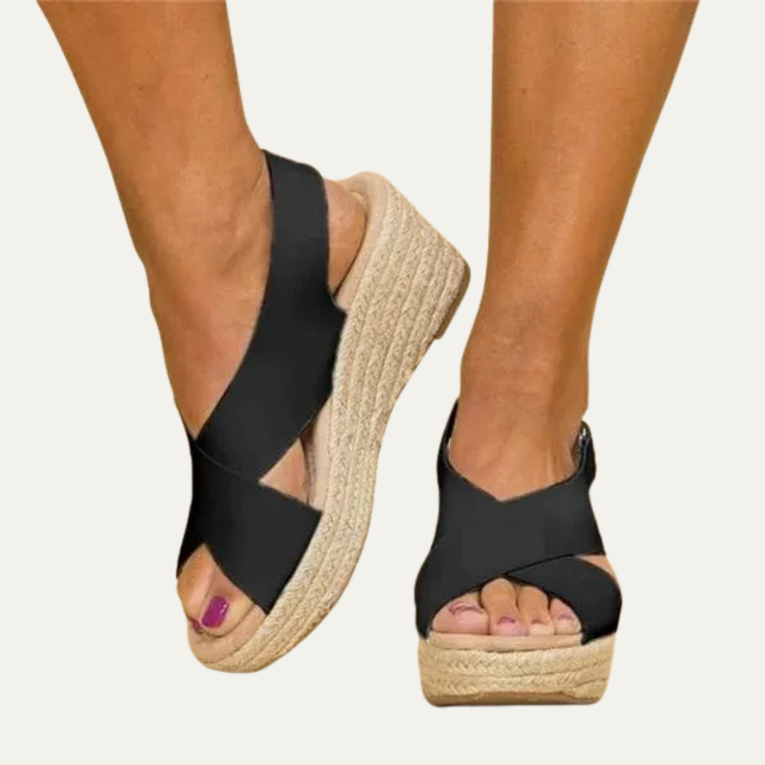 VogeLuxe | Women’s Espadrille Wedge Sandal with Peep Toe