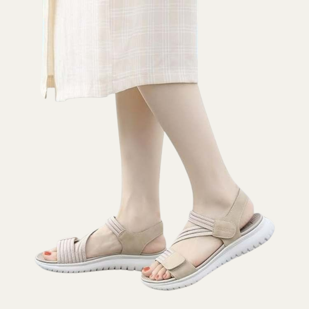 VogeLuxe | Women’s Woven Cross Strap Open Toe Slingback Sandals