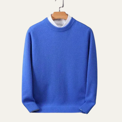 VogeLuxe | Men’s Classic Plain Knit Crew Neck Sweater